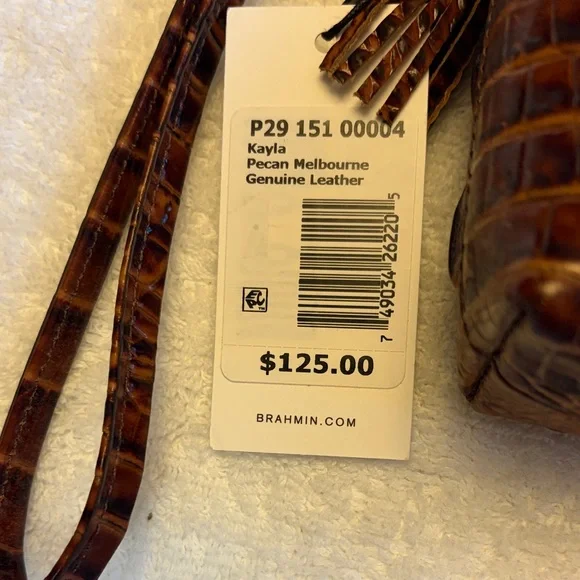 Brahmin Chestnut Croc-Embossed Clutch - Picture 3 of 5